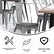 Emma and Oliver Perth Metal Stacking Dining Chairs with Poly Resin Seats for Indoor/Outdoor Use